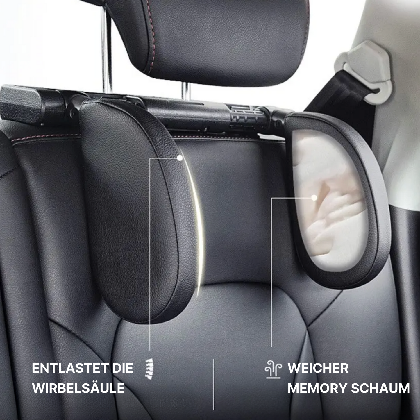Verstellbare Nackenstütze fürs Auto - entspannt unterwegs