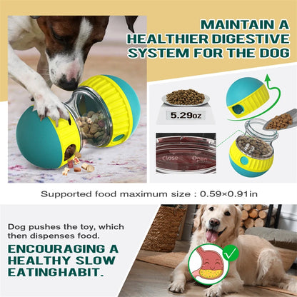 Hund Spielzeug Tumbler Leaky Food Ball Ellipsenbahn Rollball Langsames Füttern schützt den Magen Erhöhen Sie die Intelligenz Haustierbedarf