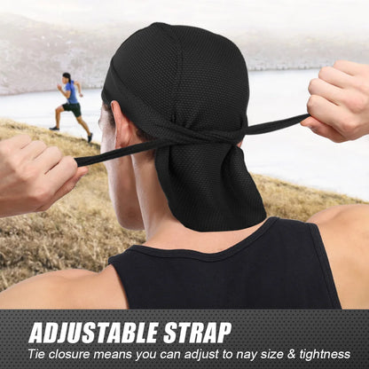 Schnell trocknendes Bandana Doo Rags Cap für Sommer Atmungsaktiv zum Radfahren Sport geeignet  Piratenhut Kopfwickel für Männer