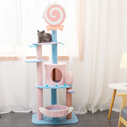 Luxus Haustier Katzen Baum Haus Möbel mehrschichtiger Kratzbaum Turm Spielzeug Sisal Kratzbaum für Katze Klettern Sprungspielzeug